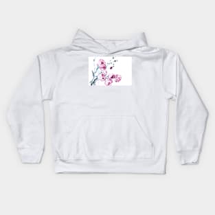 Red and white carnation flowers Kids Hoodie